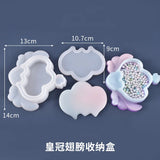 Silicone Mold Storage Box Heart Moon Sakura Crown Jewelry DIY
