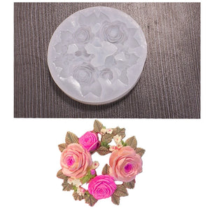 Flower Shape Cupcake Topper Resin Casting Mold Mini DIY Tool