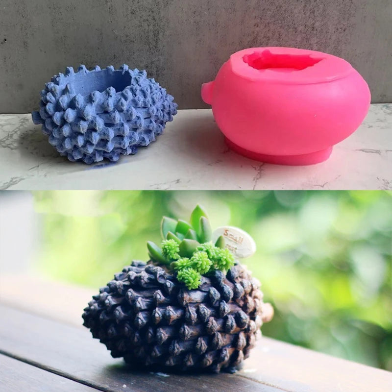 Silicone Mold for Resin Flower Pot/Candle Holder DIY Art Epoxy Dropship