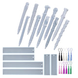 Silicone Molds For Resin w/ 10 Resin Pen Molds & 6 Bookmark Resin Molds
