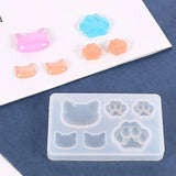 Silicone Moon Star Shape Resin Molds Cat Paw Epoxy Mold Jewelry