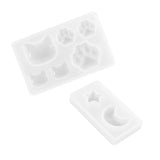 Silicone Moon Star Shape Resin Molds Cat Paw Epoxy Mold Jewelry