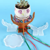 Silicone Molds Succulents Flower Pot Rack DIY Planter Container Support