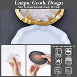 Round Geode Coaster Silicone Molds Set with Stand