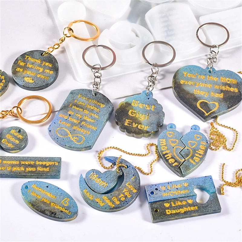 Silicone Mould DIY Resin Epoxy Mold Mother's Jewelry Pendant Necklace Earrings