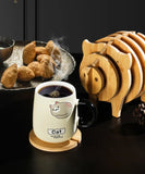 Silicone Pig Coaster Molds Set with Stand