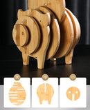 Silicone Pig Coaster Molds Set with Stand