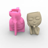 Silicone Doll Head Planter Mold for DIY Craft
