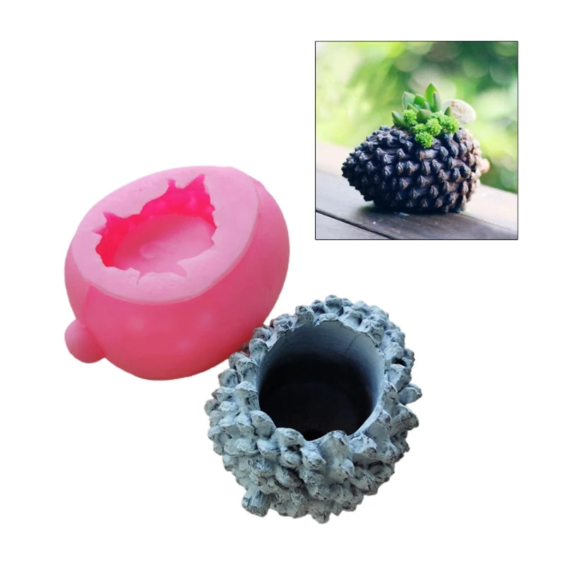 Silicone Pine Flower Pot Mold for DIY Crafts