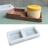 Silicone Resin Cake Holder Tray Mold Fruit Cup Mat Mold Flower Pot Base Mold