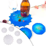 Silicone Resin Coaster Molds, Flower Epoxy Mold
