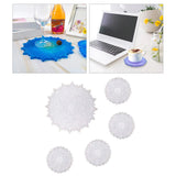 Silicone Resin Coaster Molds, Flower Epoxy Mold