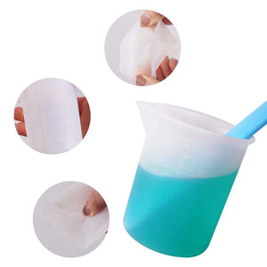 Silicone Resin Measuring Cups Kit - 600ml, 250ml, 100ml, 30ml for Resin Supplies