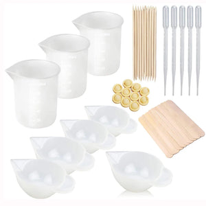 Silicone Resin Measuring Cups Tool Kit