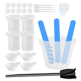 Silicone Resin Measuring Cups Set for DIY Epoxy Mixing