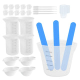 Silicone Resin Measuring Cups Set for DIY Epoxy Mixing