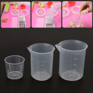 Silicone Resin Molding Cup Measuring Cup DIY Jewelry Making Tool 100ml