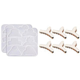 Silicone Resin Mould with 6 Metal Hair Clips