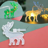 Silicone Resin Snowflake Elk Keychain Pendant Christmas Decor