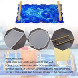 Silicone Resin Tray Molds with Coaster Molds and Handles