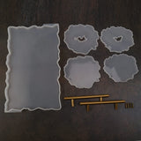 Silicone Resin Tray Molds with Coaster Molds for Resin Casting