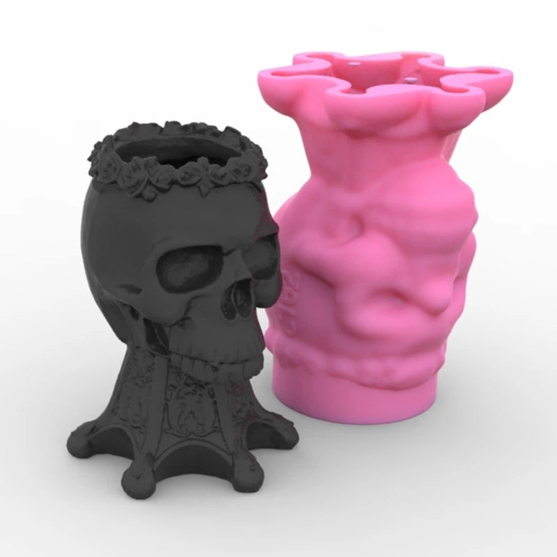 Silicone Skull Flower Pot Mold for DIY Succulent Planter