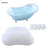 Silicone Soap Dish Mold Bathtub Shape Resin Soap Tray Mold