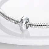 Silicone Spacer Beads 925 Sterling Silver & Silicone Stopper Charm for Bracelet