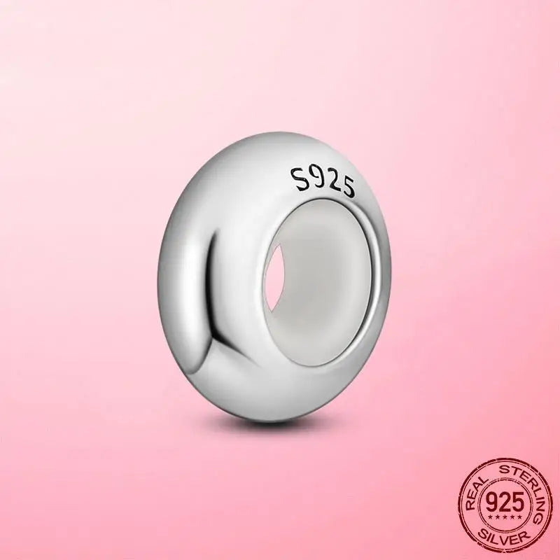 Silicone Spacer Beads 925 Sterling Silver & Silicone Stopper Charm for Bracelet