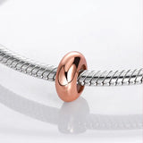 Silicone Spacer Beads 925 Sterling Silver & Silicone Stopper Charm for Bracelet