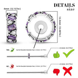 Silicone Spacer Beads 925 Sterling Silver & Silicone Stopper Charm for Bracelet