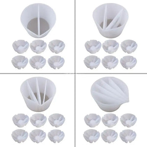 Silicone Split Cup 2-5 Chambers Reusable Pouring Divided Cups