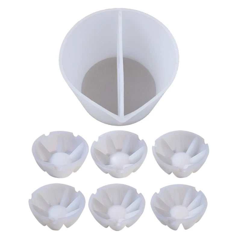 Silicone Split Cup 2/3/4/5 Chambers Reusable Pouring Divided Cups