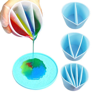5-Channels Silicone Pour Cup for Paints & Resin Crafts