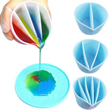 5-Channels Silicone Pour Cup for Paints & Resin Crafts