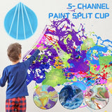 5-Channels Silicone Pour Cup for Paints & Resin Crafts