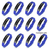 Silicone Medical Alert ID Bracelet for Women Kids Engrave Disease Name Emergency