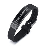 Silicone Medical Alert ID Bracelet for Women Kids Engrave Disease Name Emergency