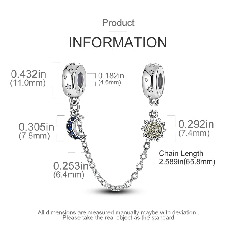 Silicone Stopper Bead Safety Chain Charm