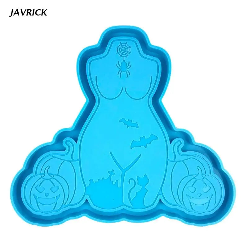 Silicone Storage Box Mold Fruit Resin Tray Halloween Woman Epoxy Mold