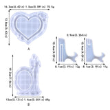 Silicone Wedding Heart Photo Frame Mold Table Top Display Stand Mold