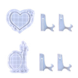Silicone Wedding Heart Photo Frame Mold Table Top Display Stand Mold