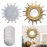 Silicone Sun Wall Mirror Hanging Resin Epoxy Mold Gift Home Bedroom Decor