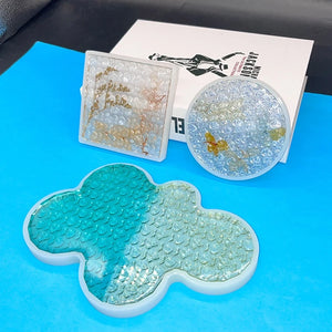Silicone Tray Mold Diamonds Round Dish Resin Mold