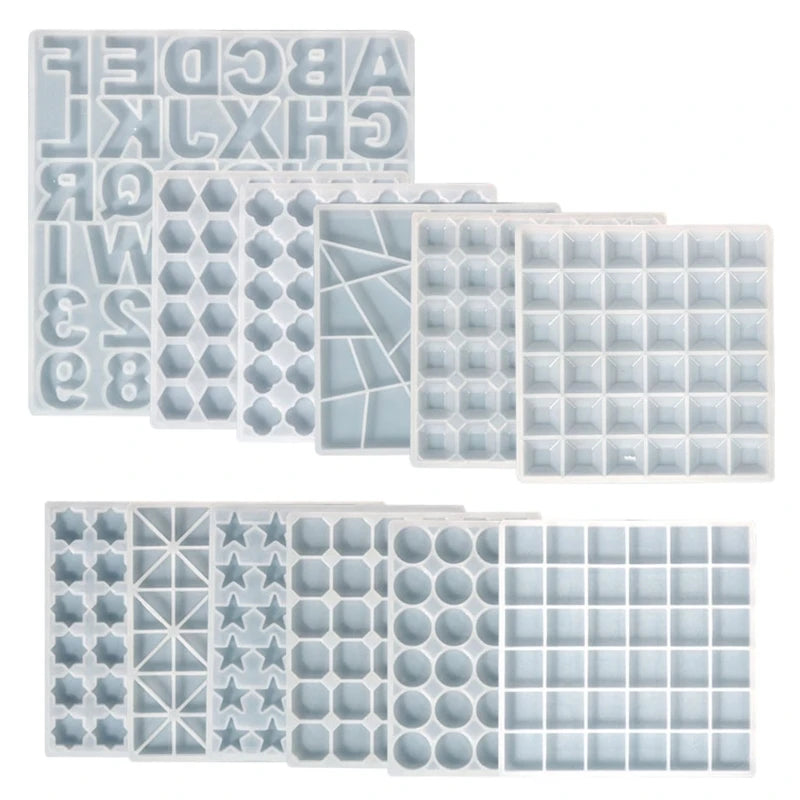 Silicone Tray Mold Resin Coaster Molds for DIY Keychain Jewelry Making