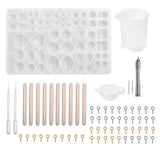 Silicone UV Mold Heart Resin Cabochons Molds Jewelry Making DIY Tools Set