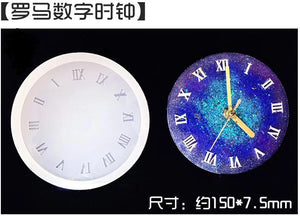 Silicone Mold for Resin Pendant Clock with Movements