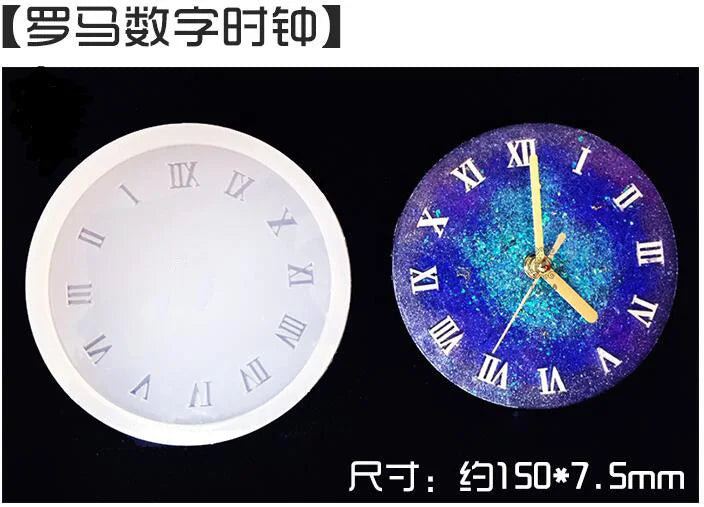 Silicone Mold for Resin Pendant Clock with Movements