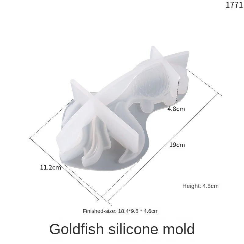 Koi Goldfish Silicone Mold for Epoxy Resin & Sugar Decorations