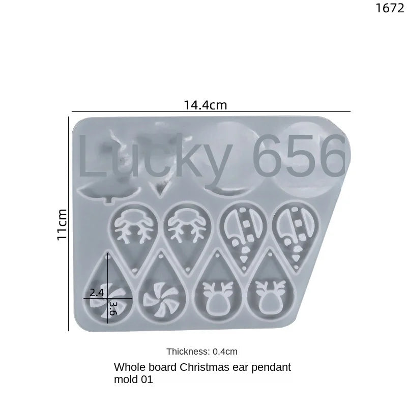 Christmas Silicone Mold for Epoxy Resin, Full Series for Accessories